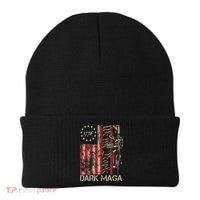 Dark Maga Trump 2024 Us Flag President Campaign Beanie thumb 0