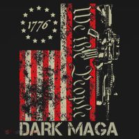 Dark Maga Trump 2024 Us Flag President Campaign Women's Hoodie thumb 2