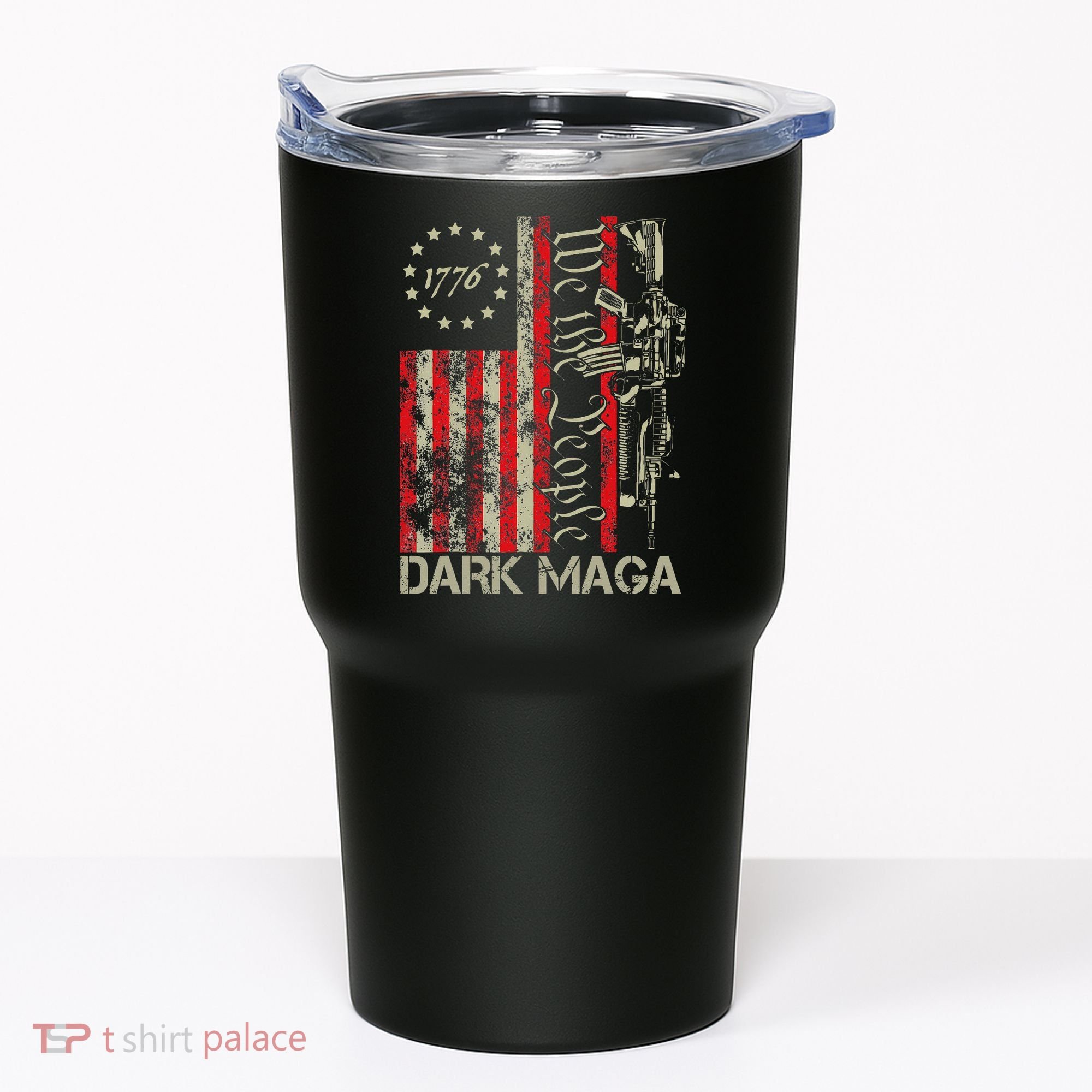 Dark Maga Trump 2024 Us Flag President Campaign Tumbler