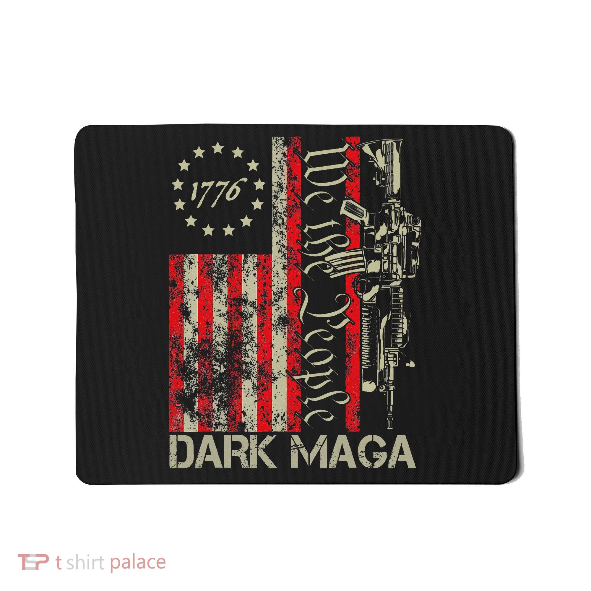Dark Maga Trump 2024 Us Flag President Campaign Mousepad