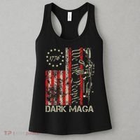 Dark Maga Trump 2024 Us Flag President Campaign Women's Tank Top thumb 3