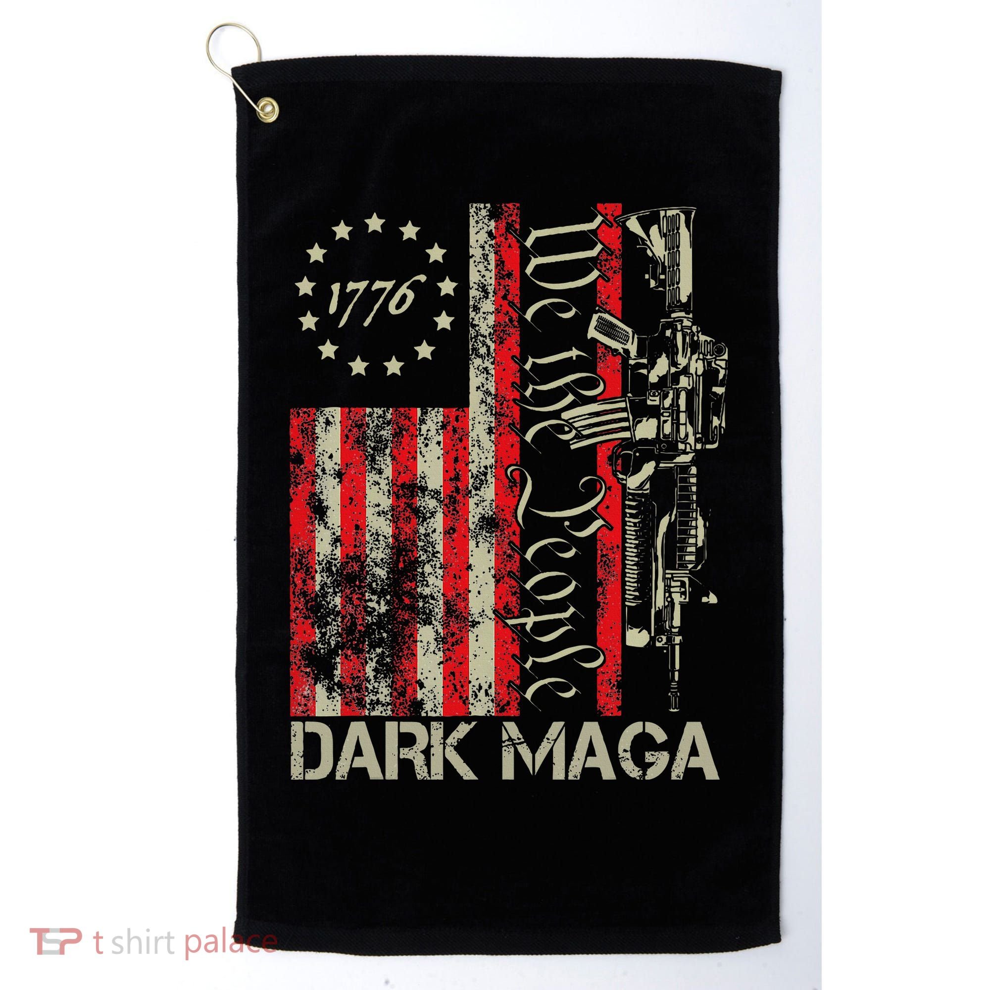 Dark Maga Trump 2024 Us Flag President Campaign Golf Towel