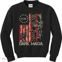 Dark Maga Trump 2024 Us Flag President Campaign Kids Sweatshirt thumb 0