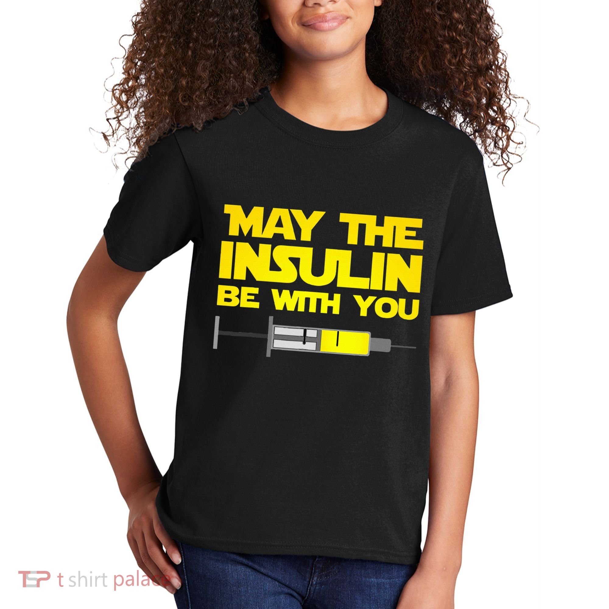 Diabetes May The Insulin Be With You Gift Kids T-Shirt