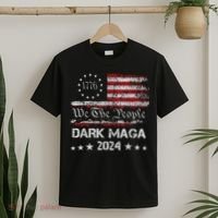 Dark Maga Trump 2024 Us Flag Vintage President Campaign T-Shirt thumb 2