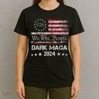 Dark Maga Trump 2024 Us Flag Vintage President Campaign T-Shirt thumb 4