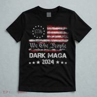 Dark Maga Trump 2024 Us Flag Vintage President Campaign T-Shirt thumb 5