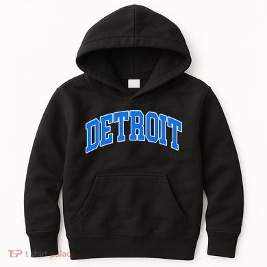 Detroit Michigan Throwback Design Classic Kids Hoodie