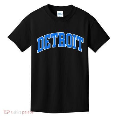 Detroit Michigan Throwback Design Classic Kids T-Shirt