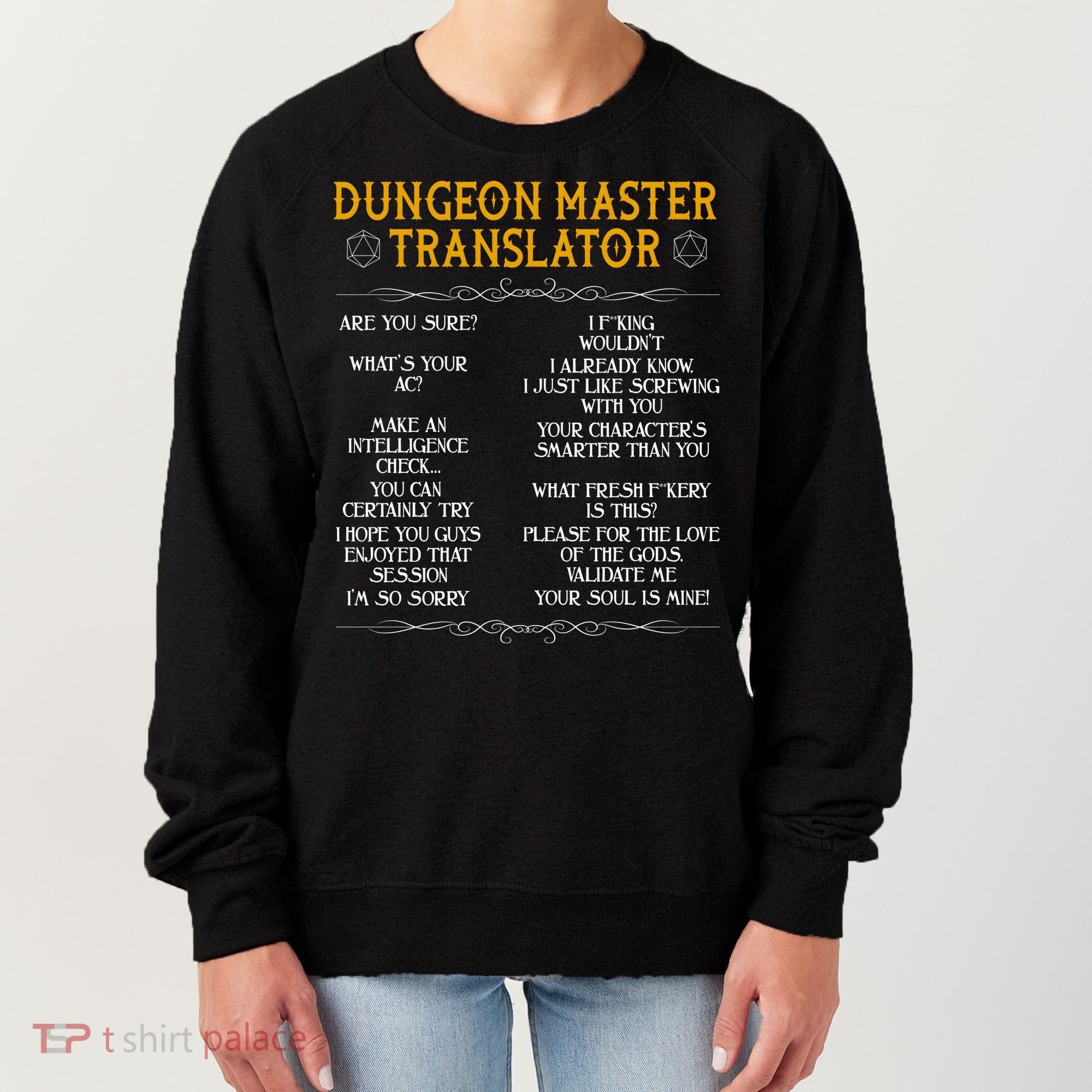 Dungeon Master Translator Funny Women's Sweatshirt