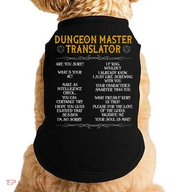Dungeon Master Translator Funny Doggie Tank