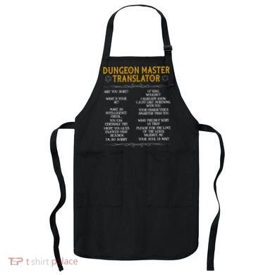Dungeon Master Translator Funny Apron