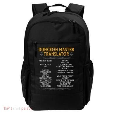 Dungeon Master Translator Funny Backpack