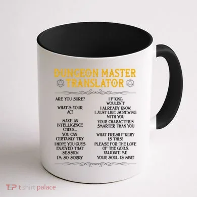 Dungeon Master Translator Funny Coffee Mug back