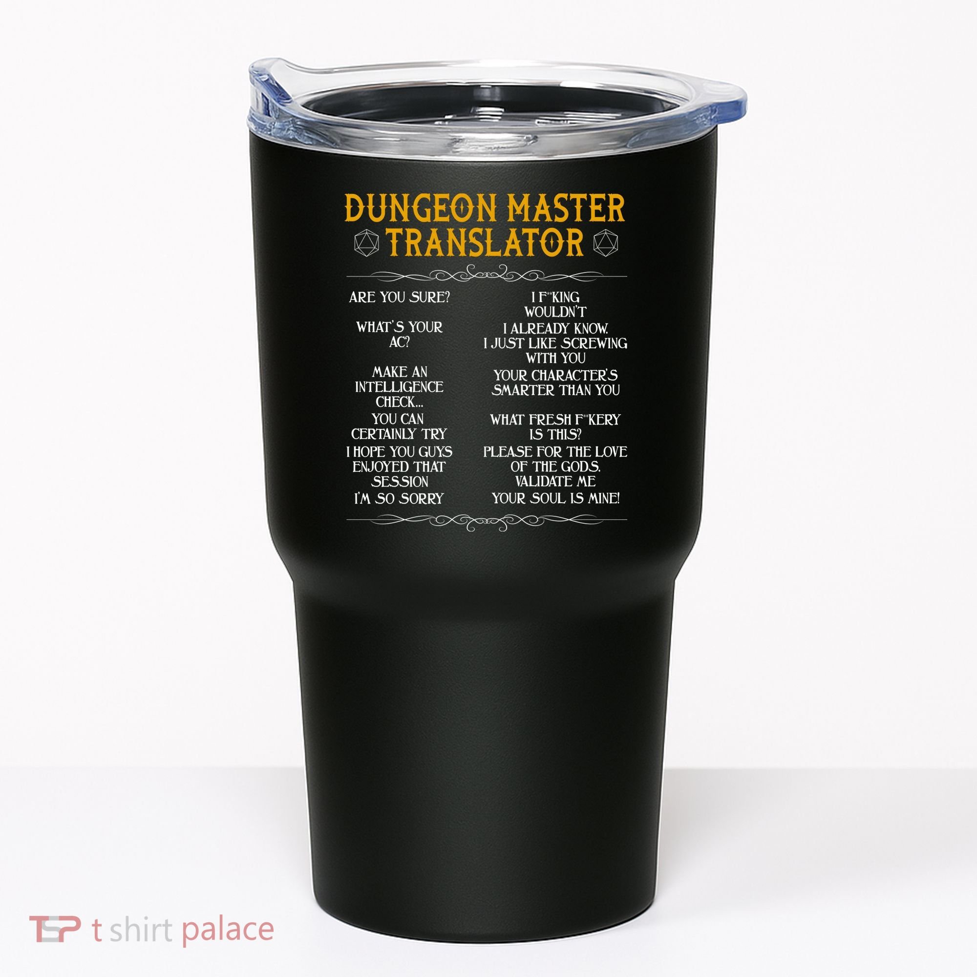 Dungeon Master Translator Funny Tumbler