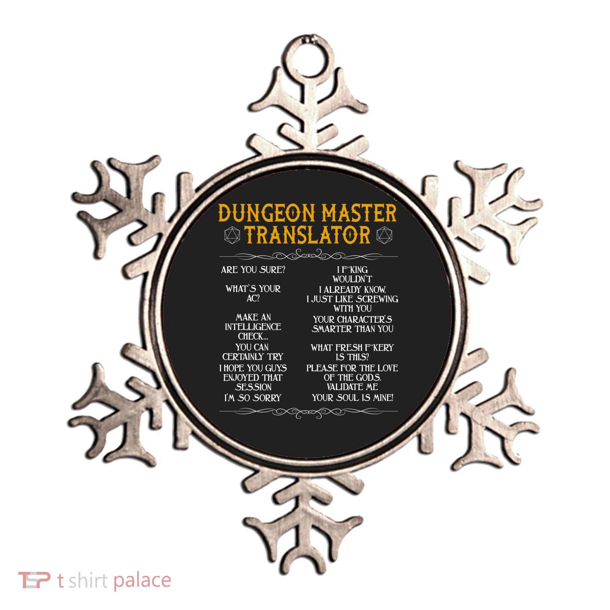 Dungeon Master Translator Funny Ornament