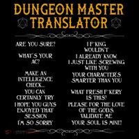 Dungeon Master Translator Funny Ornament thumb 1