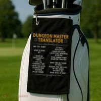Dungeon Master Translator Funny Golf Towel thumb 2