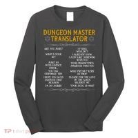 Dungeon Master Translator Funny Long Sleeve Shirt thumb 0