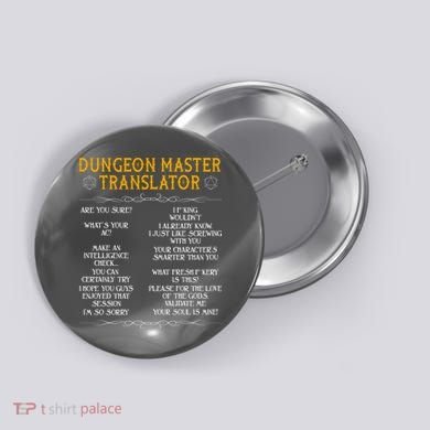 Dungeon Master Translator Funny Button