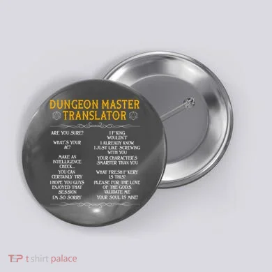 Dungeon Master Translator Funny Button