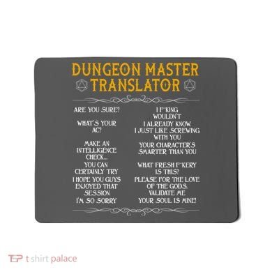 Dungeon Master Translator Funny Mousepad