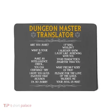 Dungeon Master Translator Funny Mousepad