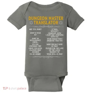 Dungeon Master Translator Funny Baby Bodysuit