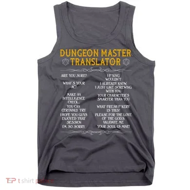 Dungeon Master Translator Funny Tank Top