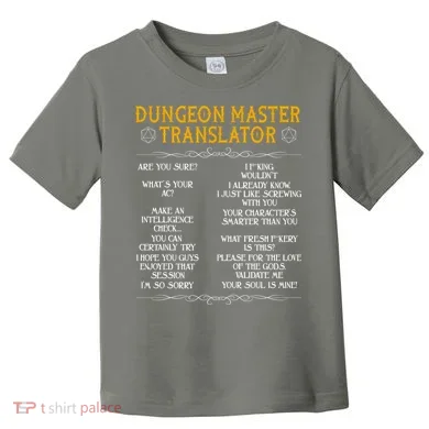 Dungeon Master Translator Funny Toddler T-Shirt