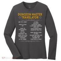 Dungeon Master Translator Funny Women's Long Sleeve Shirt thumb 0
