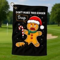 DonT Make This Ginger Snap Redhead Funny Christmas Golf Towel thumb 1