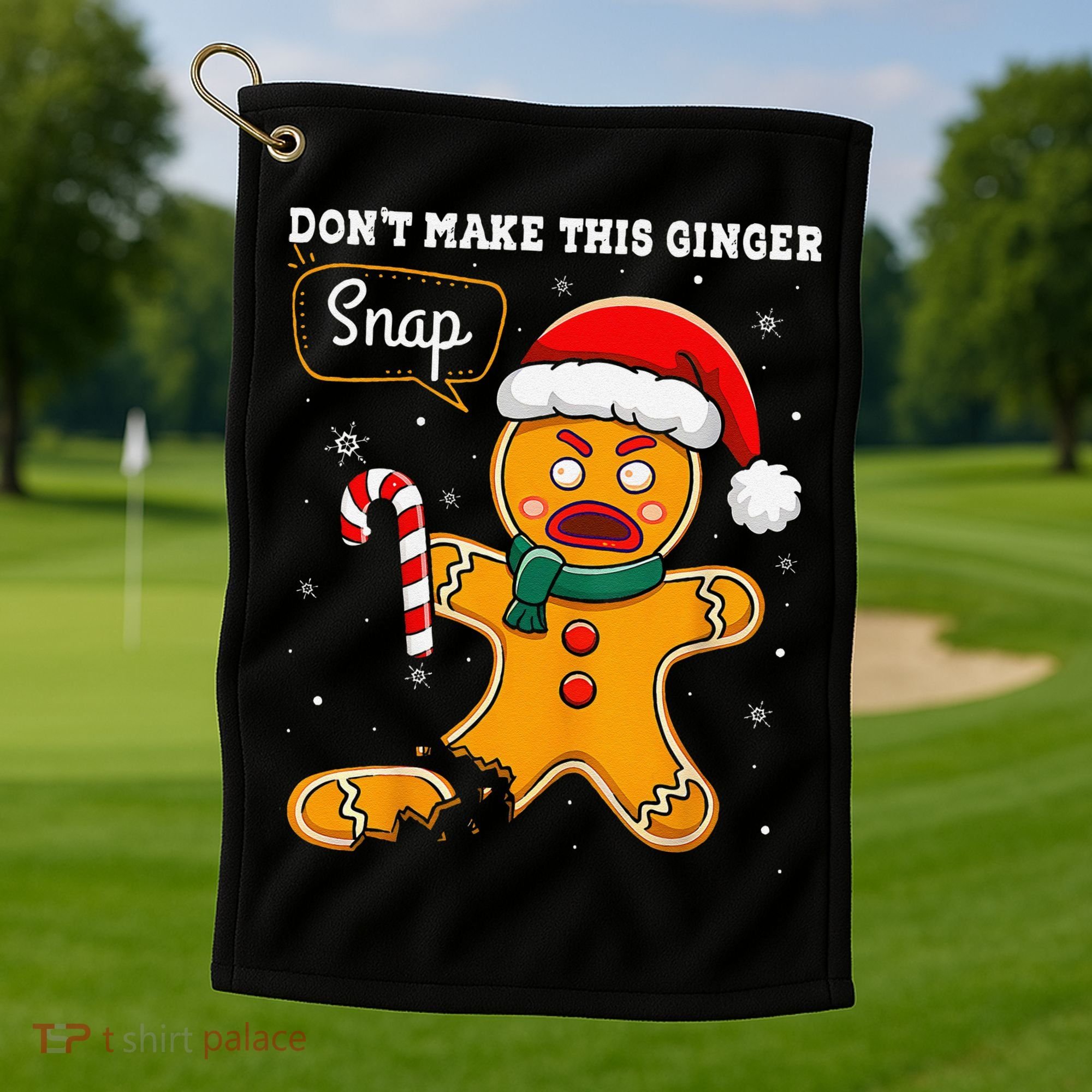 DonT Make This Ginger Snap Redhead Funny Christmas Golf Towel