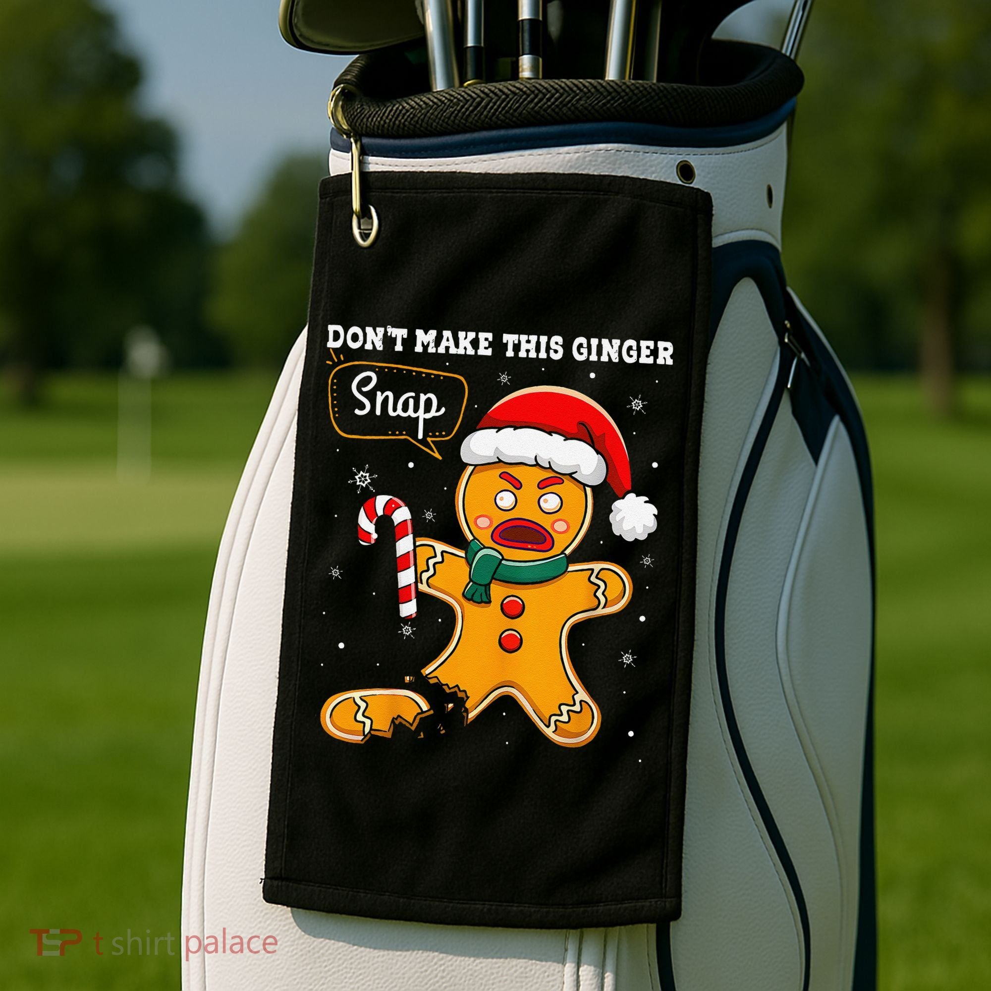 DonT Make This Ginger Snap Redhead Funny Christmas Golf Towel