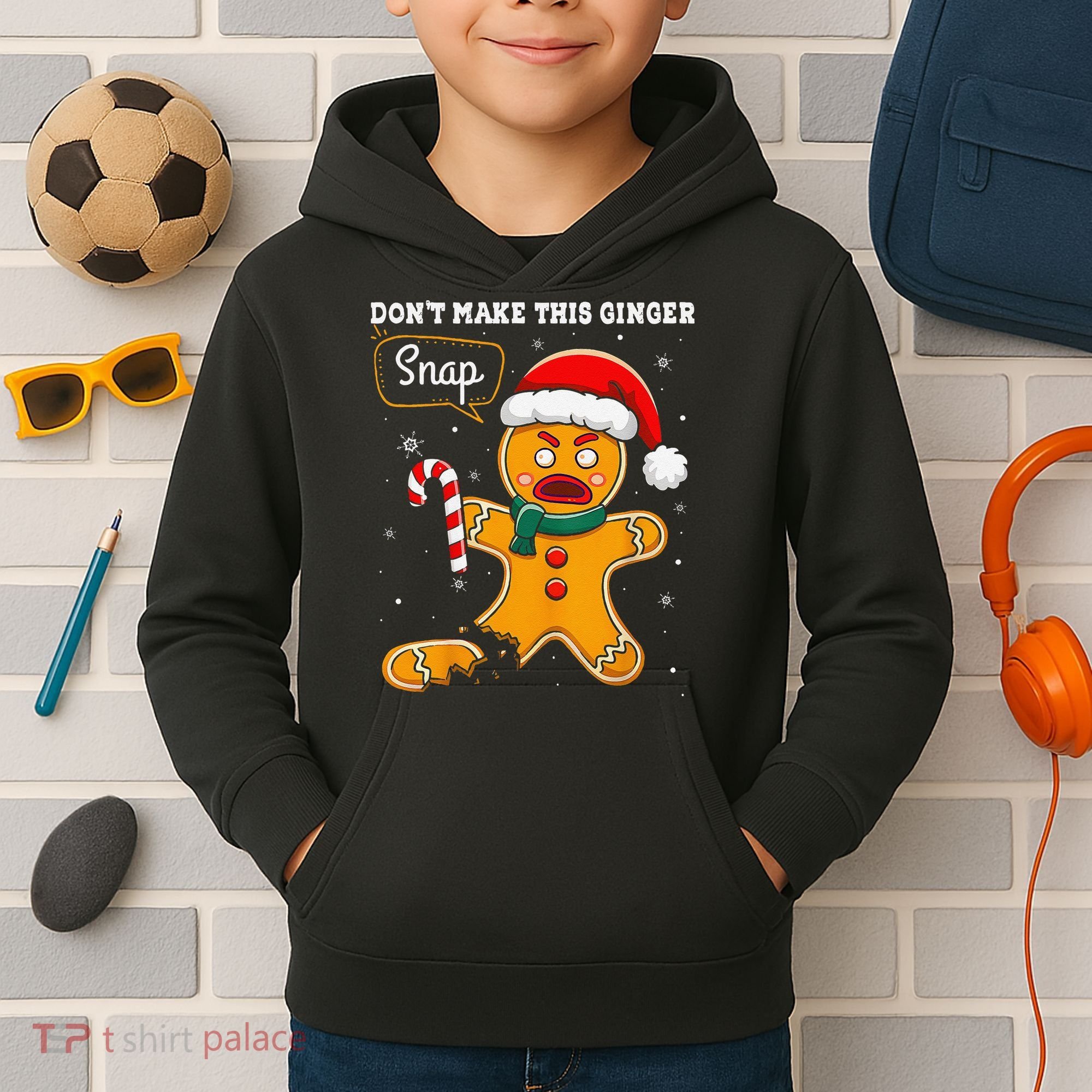 DonT Make This Ginger Snap Redhead Funny Christmas Kids Hoodie