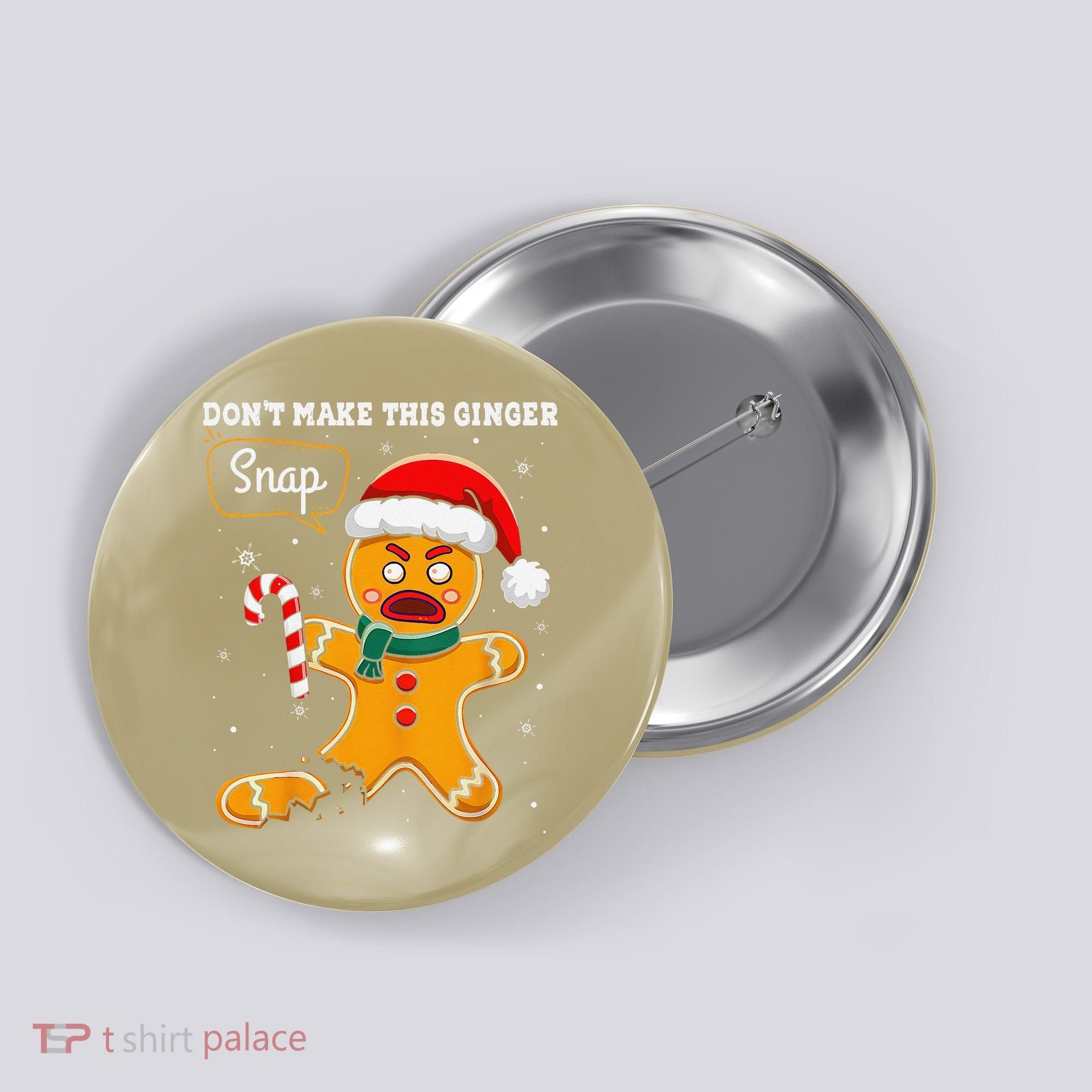 DonT Make This Ginger Snap Redhead Funny Christmas Button