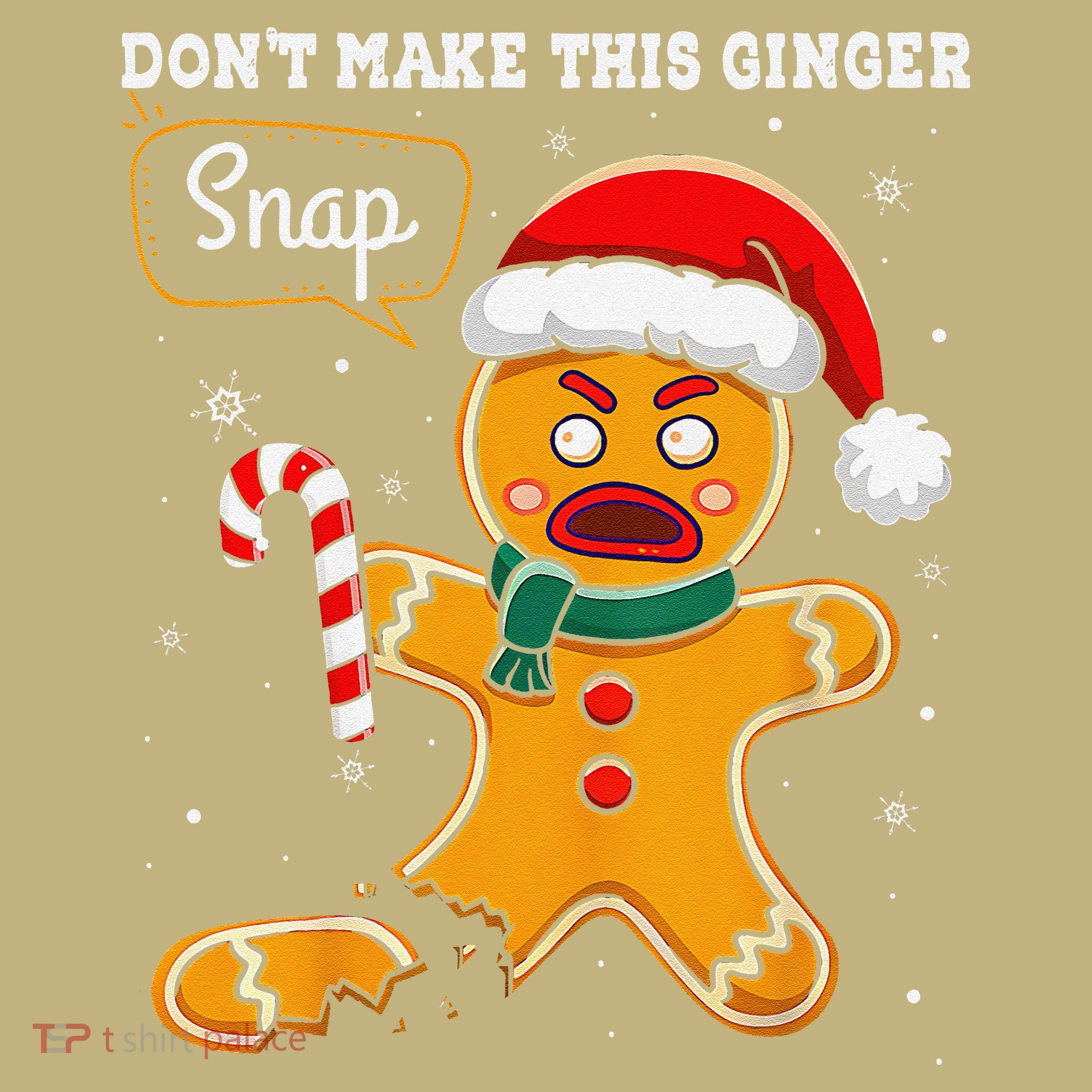 DonT Make This Ginger Snap Redhead Funny Christmas Button