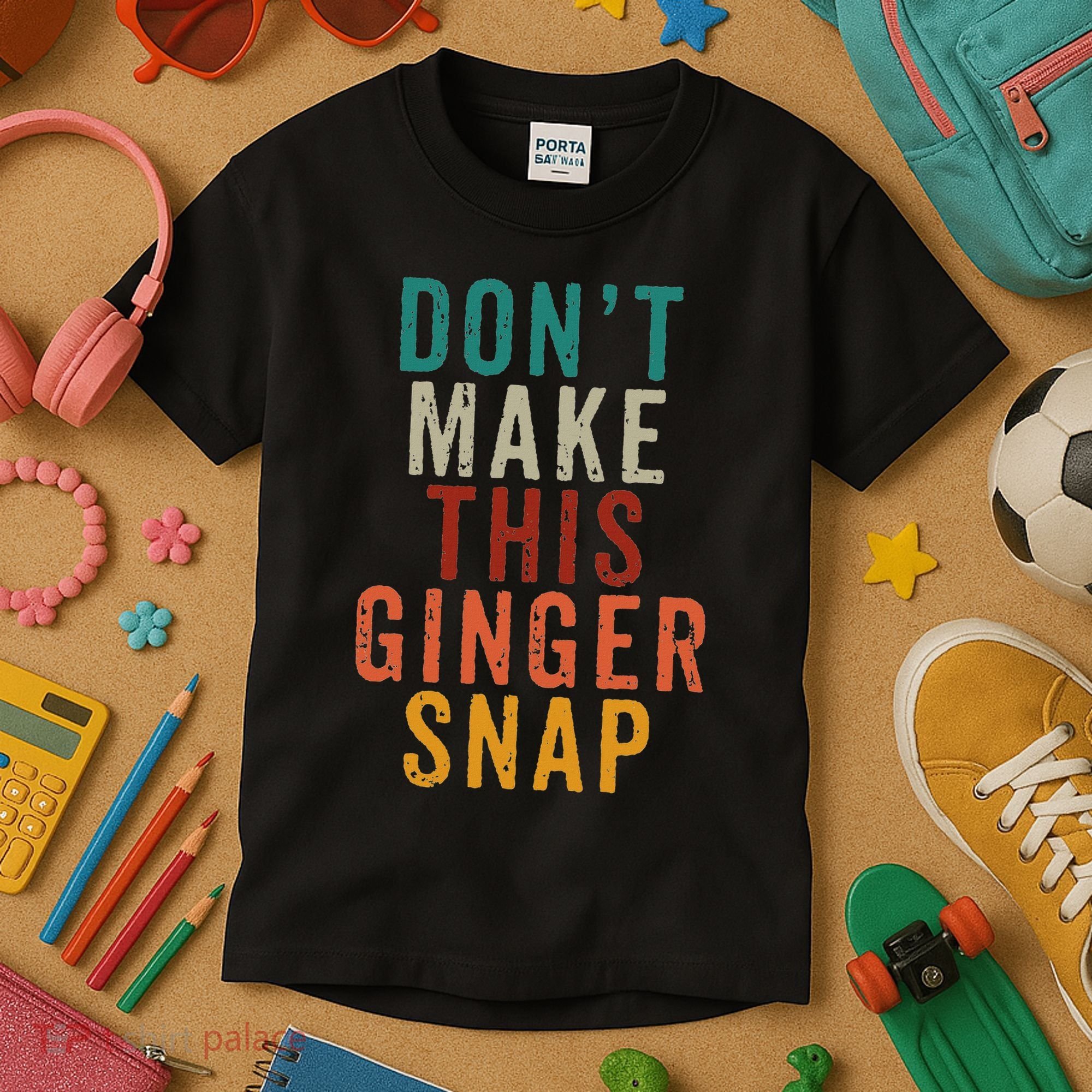 Don't Make This Ginger Snap Funny Readhead Kids T-Shirt