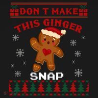 Don't Make This Ginger Snap Funny Ugly Christmas Sweater Gift USA-Made Doggie Bandana thumb 2