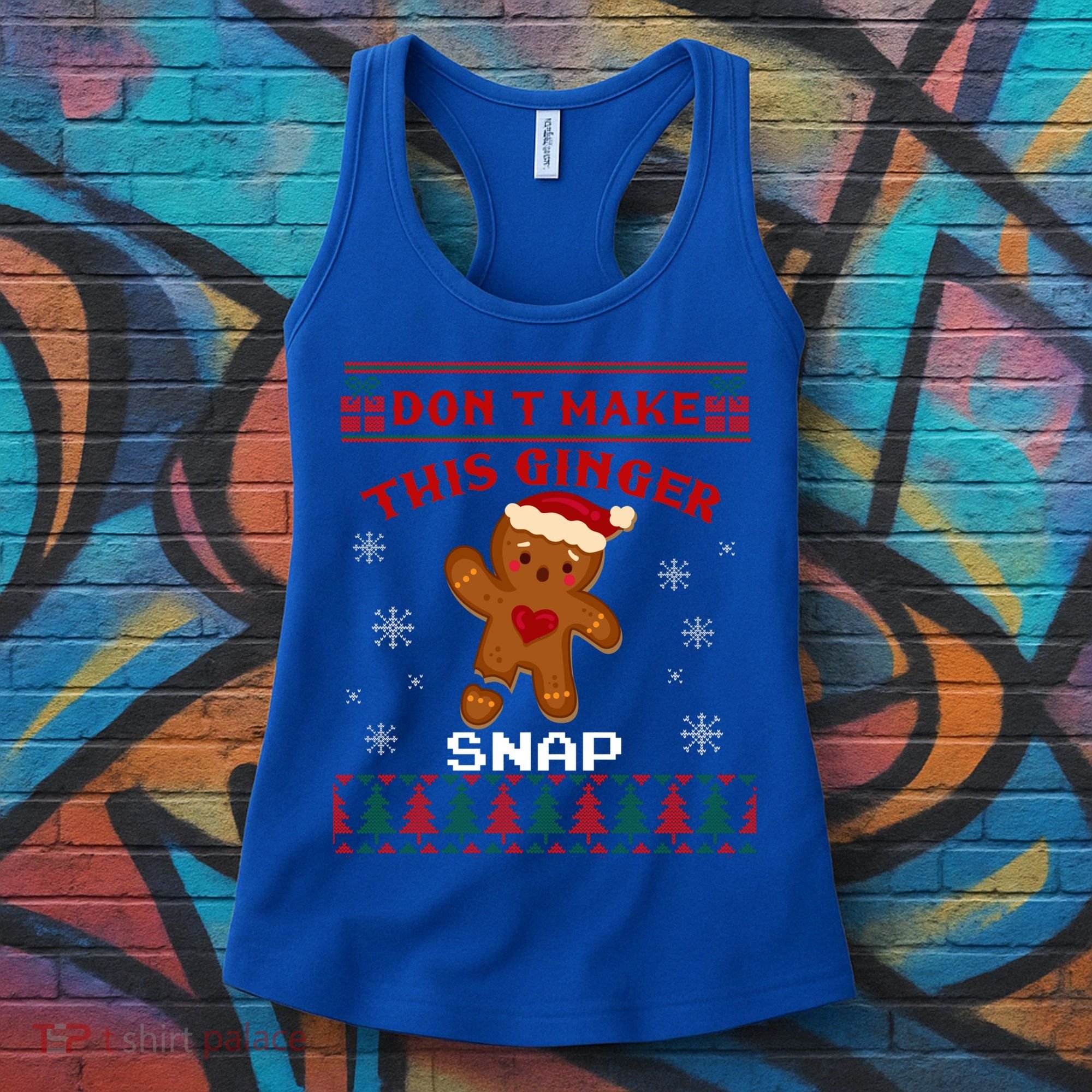Don't Make This Ginger Snap Funny Ugly Christmas Sweater Gift Women's Tank Top