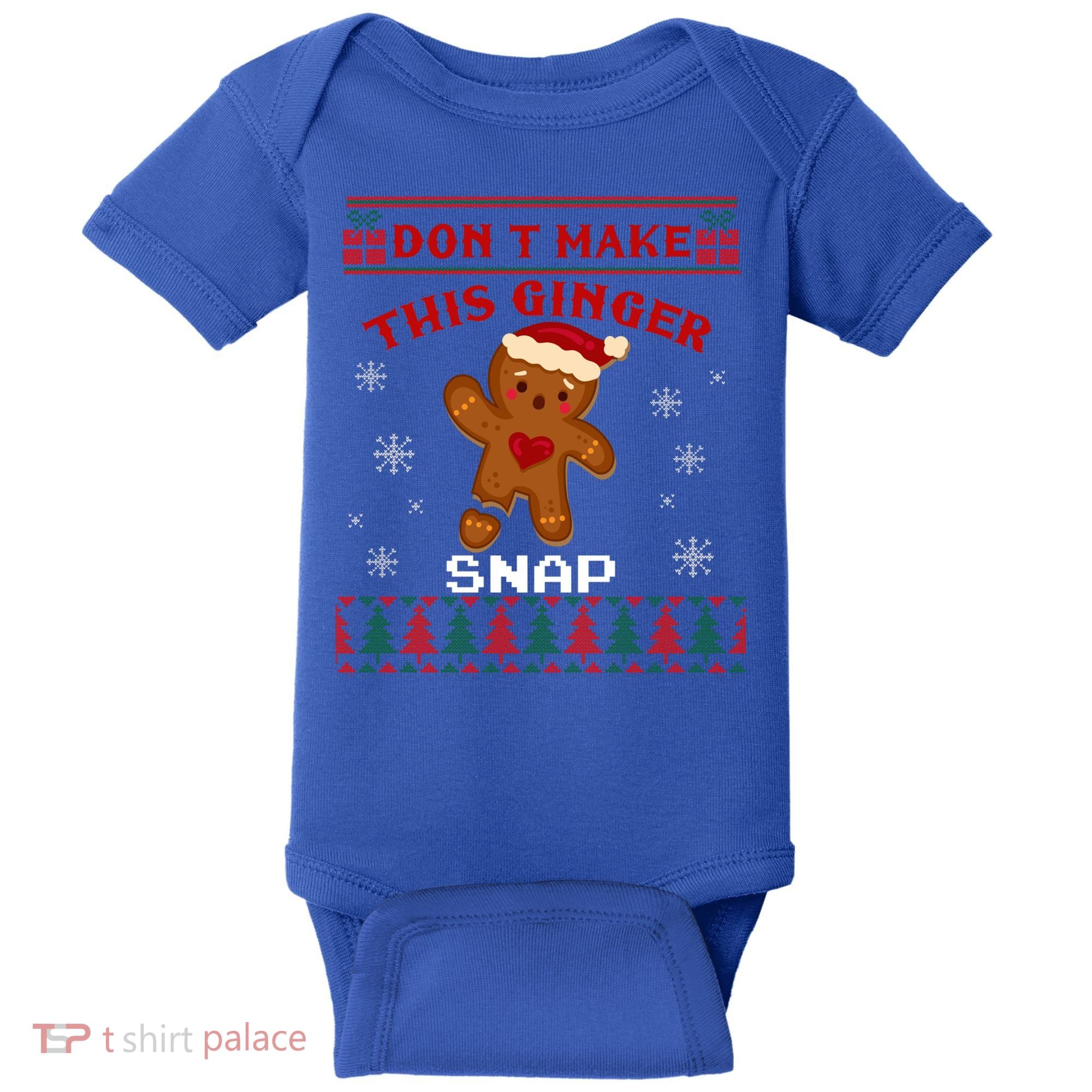Don't Make This Ginger Snap Funny Ugly Christmas Sweater Gift Baby Bodysuit