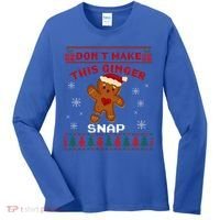 Don't Make This Ginger Snap Funny Ugly Christmas Sweater Gift Women's Long Sleeve Shirt thumb 0