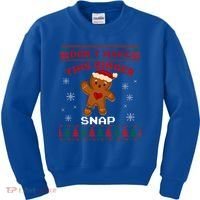 Don't Make This Ginger Snap Funny Ugly Christmas Sweater Gift Kids Sweatshirt thumb 0