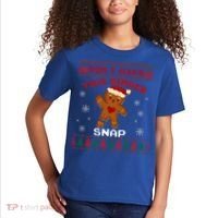 Don't Make This Ginger Snap Funny Ugly Christmas Sweater Gift Kids T-Shirt thumb 2