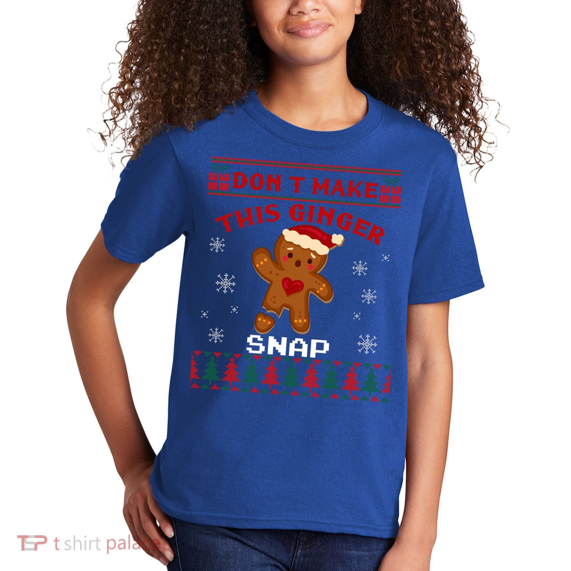Don't Make This Ginger Snap Funny Ugly Christmas Sweater Gift Kids T-Shirt