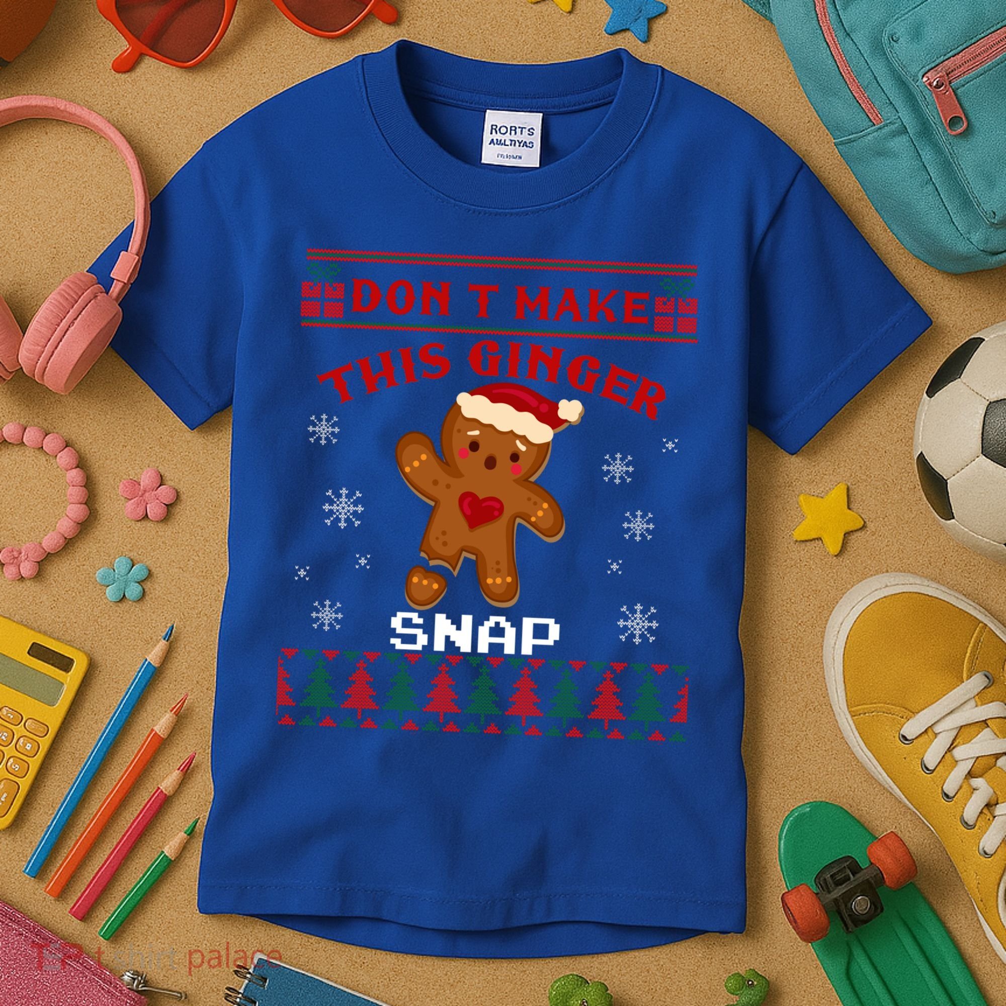 Don't Make This Ginger Snap Funny Ugly Christmas Sweater Gift Kids T-Shirt
