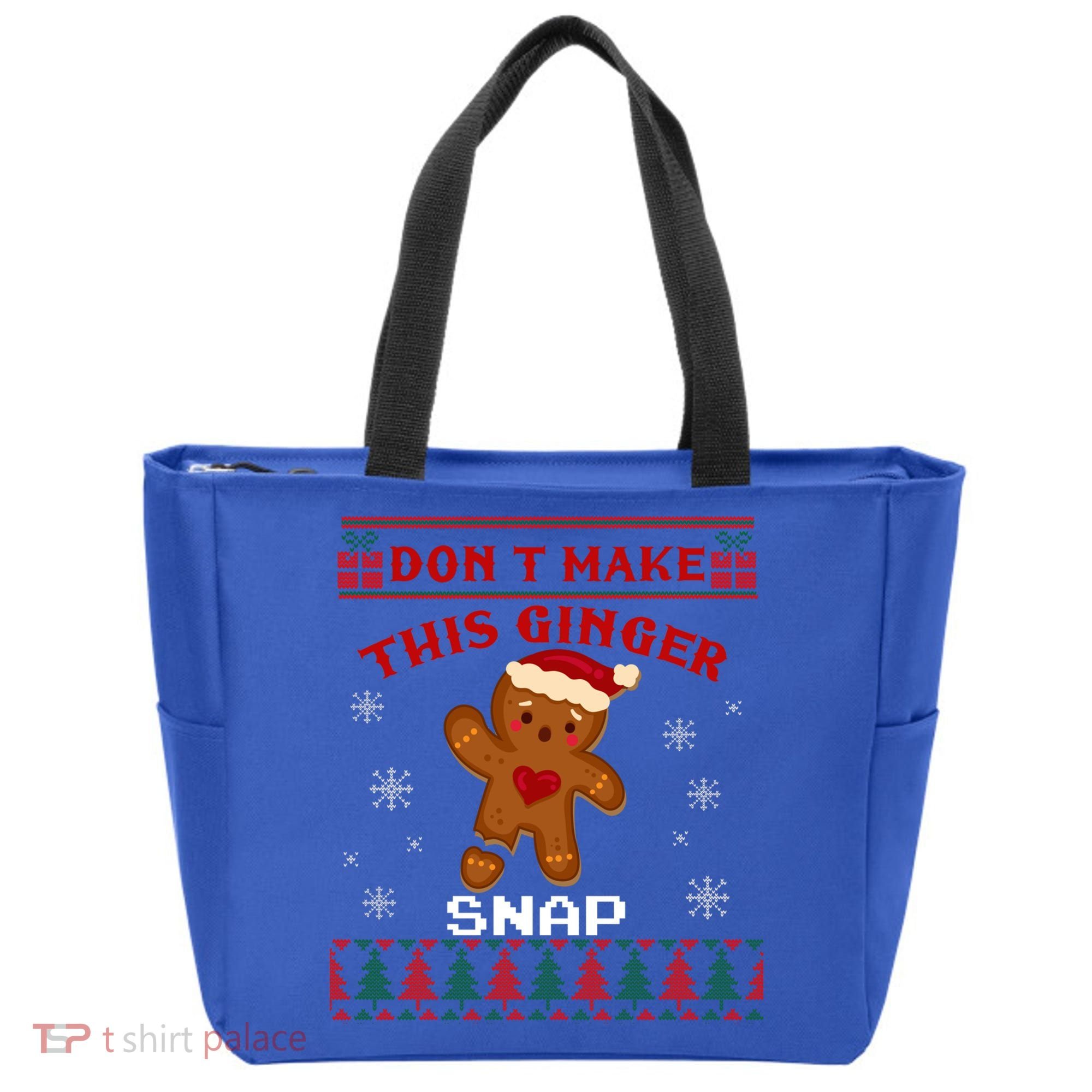 Don't Make This Ginger Snap Funny Ugly Christmas Sweater Gift Tote Bag