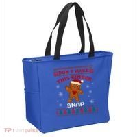 Don't Make This Ginger Snap Funny Ugly Christmas Sweater Gift Tote Bag thumb 2