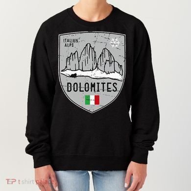 Dolomites Mountain Tre Cime Italy Emblem Women's Sweatshirt