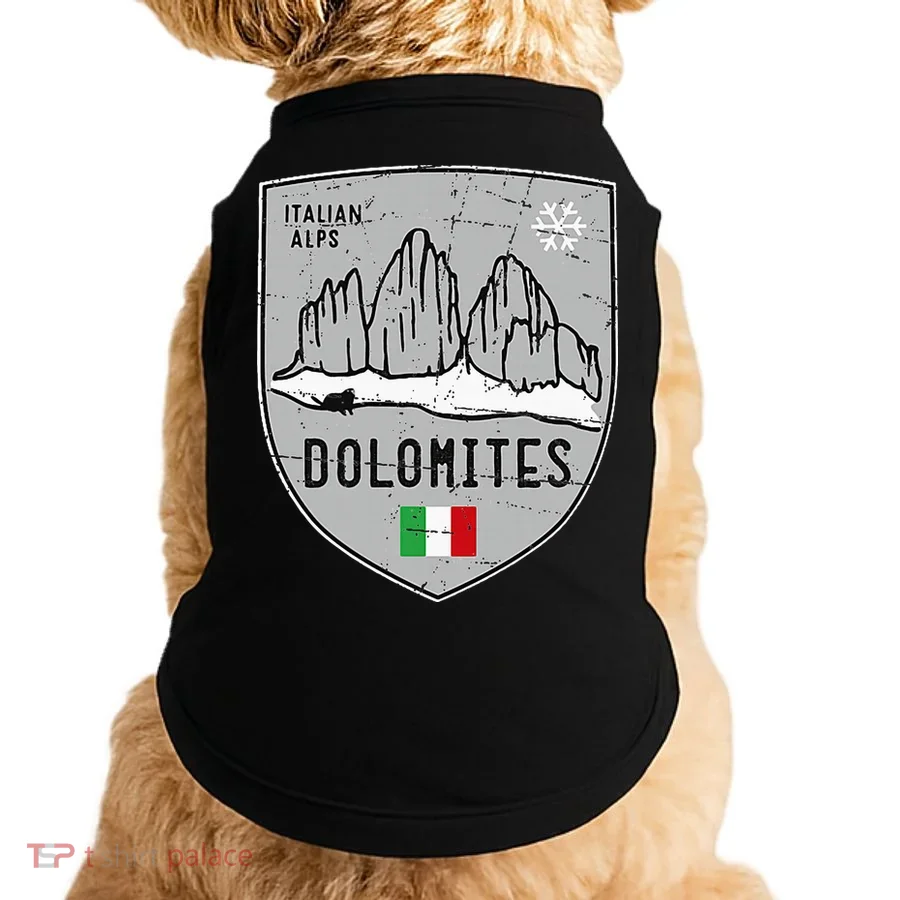 Dolomites Mountain Tre Cime Italy Emblem Doggie Tank